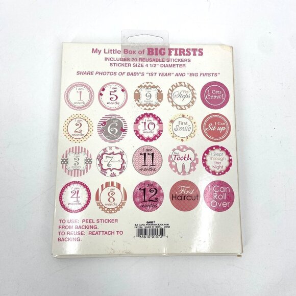 NWT My Little Box Of Firsts Monthly Newborn Stickers & Wooden I'm New Here Sign - Picture 3 of 5
